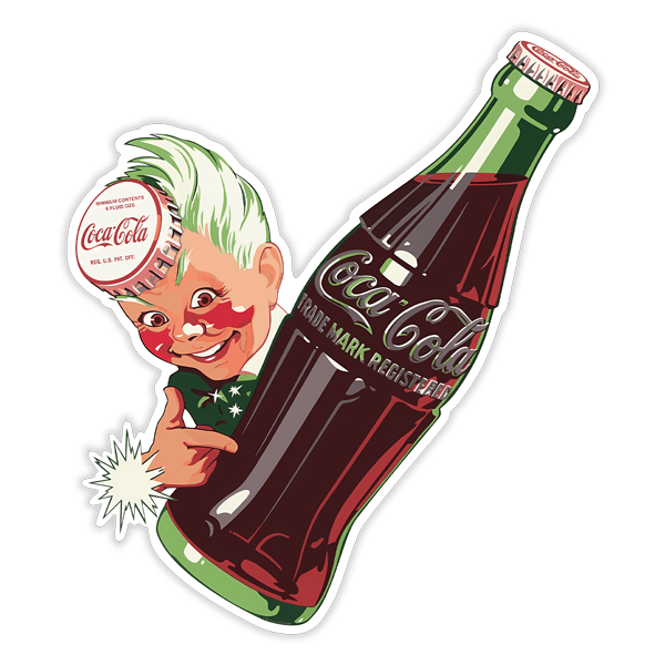 Aufkleber: Vintage Coca Cola Werbung Aufkleber