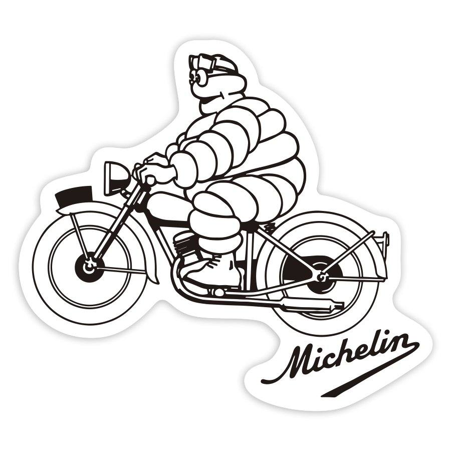 Aufkleber: Michelin Retro Motorrad