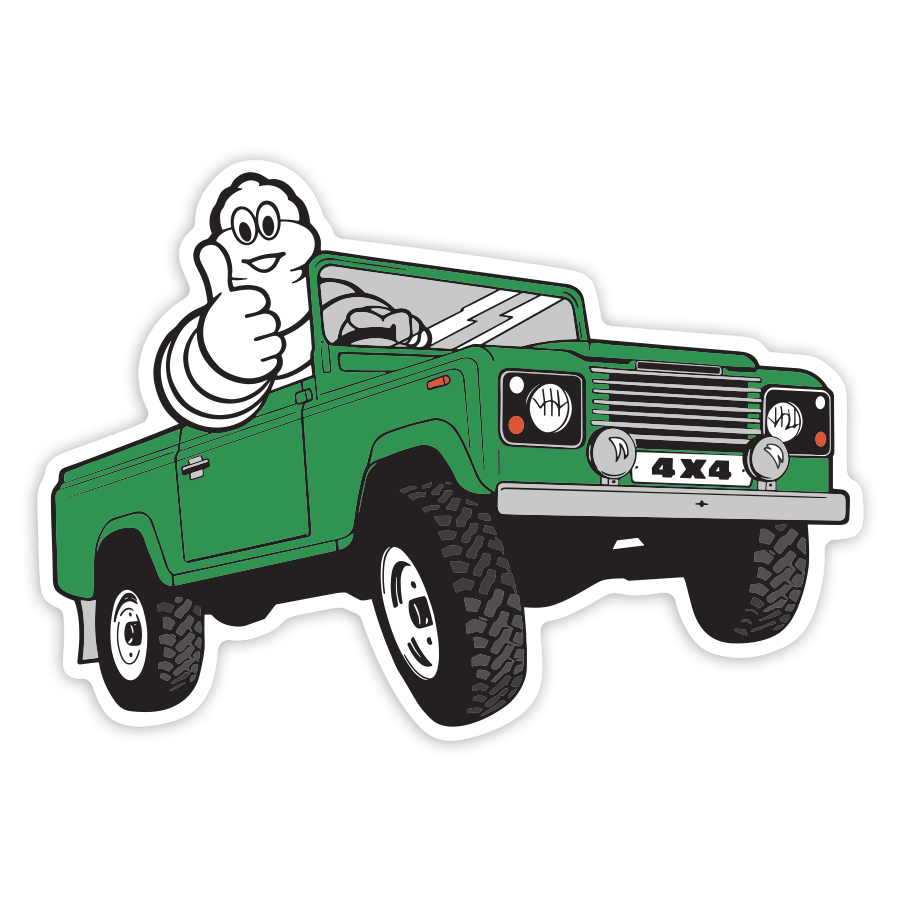 Aufkleber: Michelin Grüner 4x4