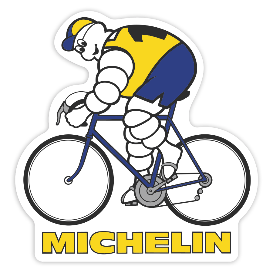 Aufkleber: Michelin Retro Radfahrer