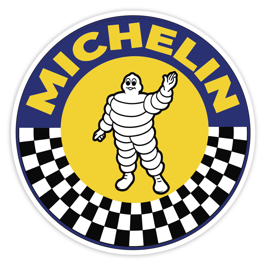 Aufkleber: Michelin Rund Zielflagge