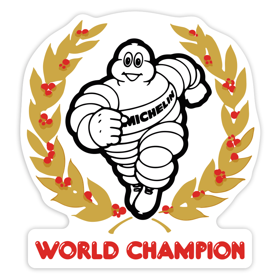 Aufkleber: Michelin Weltmeister