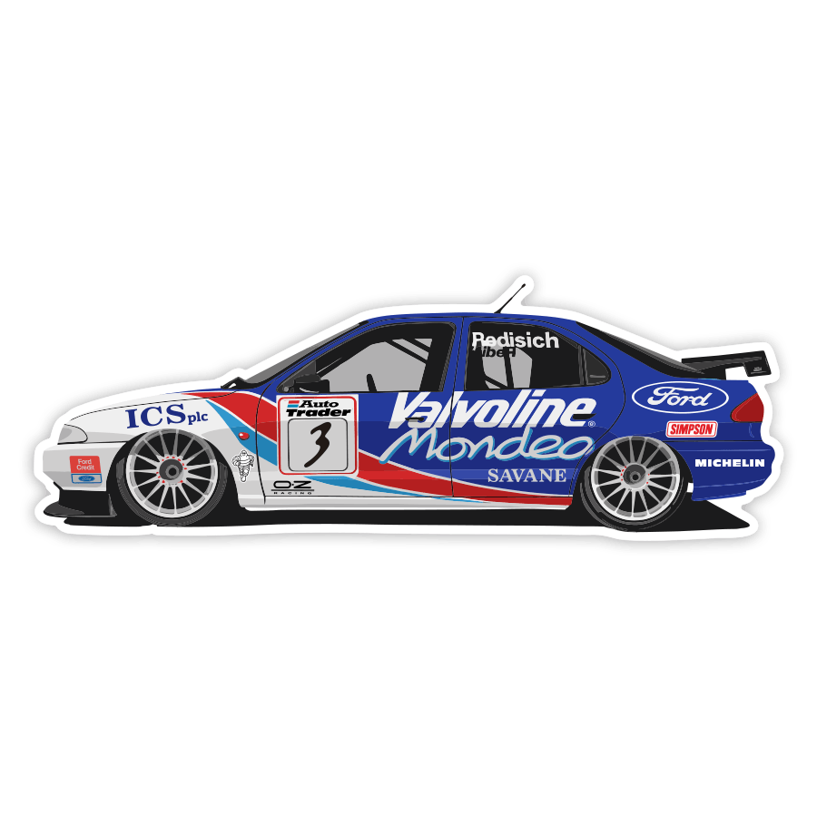 Aufkleber: Ford Mondeo Valvoline Rallye