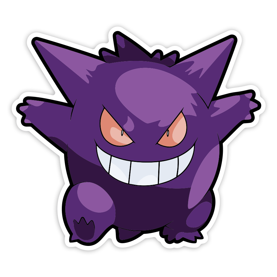 Aufkleber: Gengar Boshaftes Lächeln
