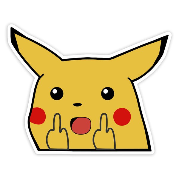 Aufkleber: Lustiger Rebell Pikachu