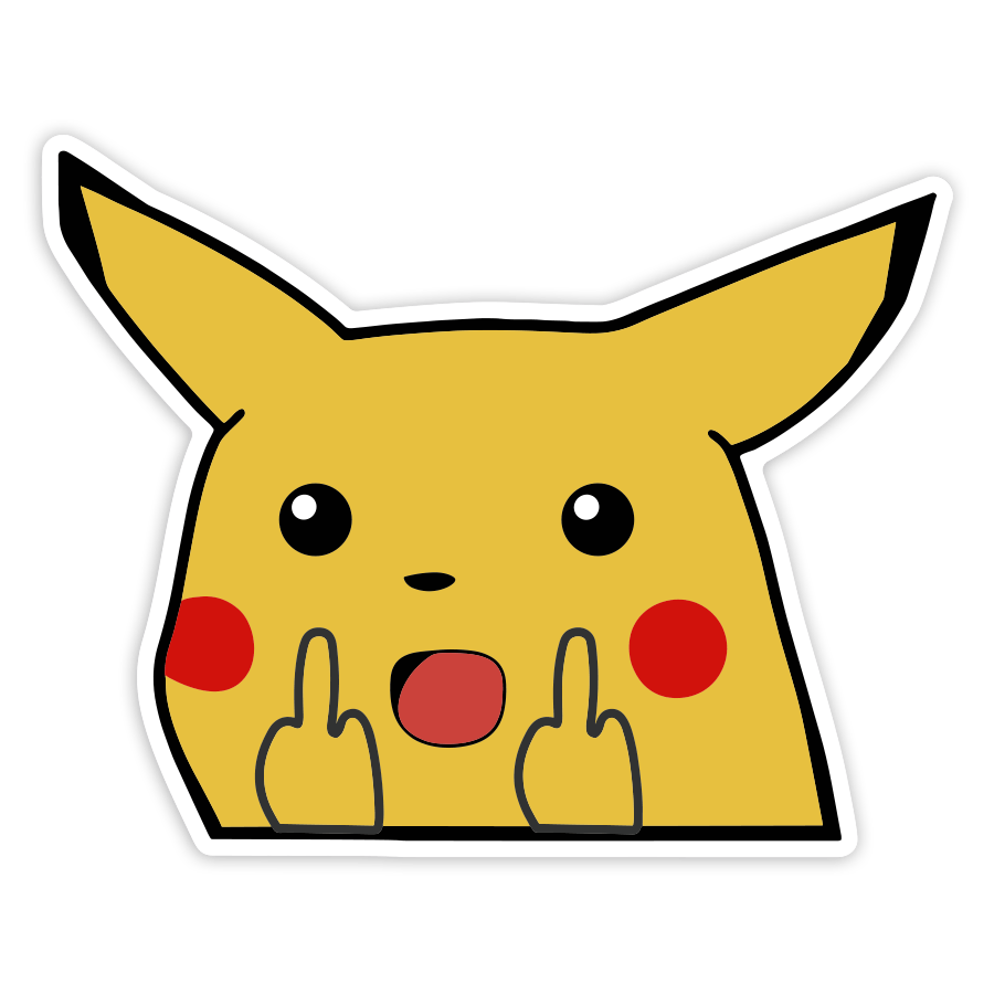 Aufkleber: Lustiger Rebell Pikachu