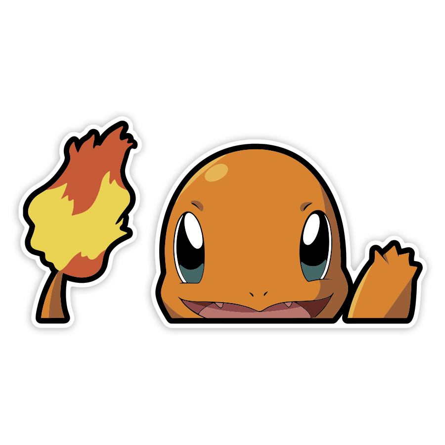 Aufkleber: Freundlicher Feuer-Charmander