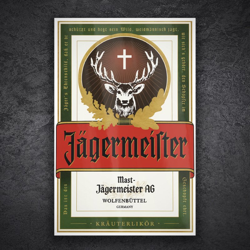 Aufkleber: Jägermeister Etikett