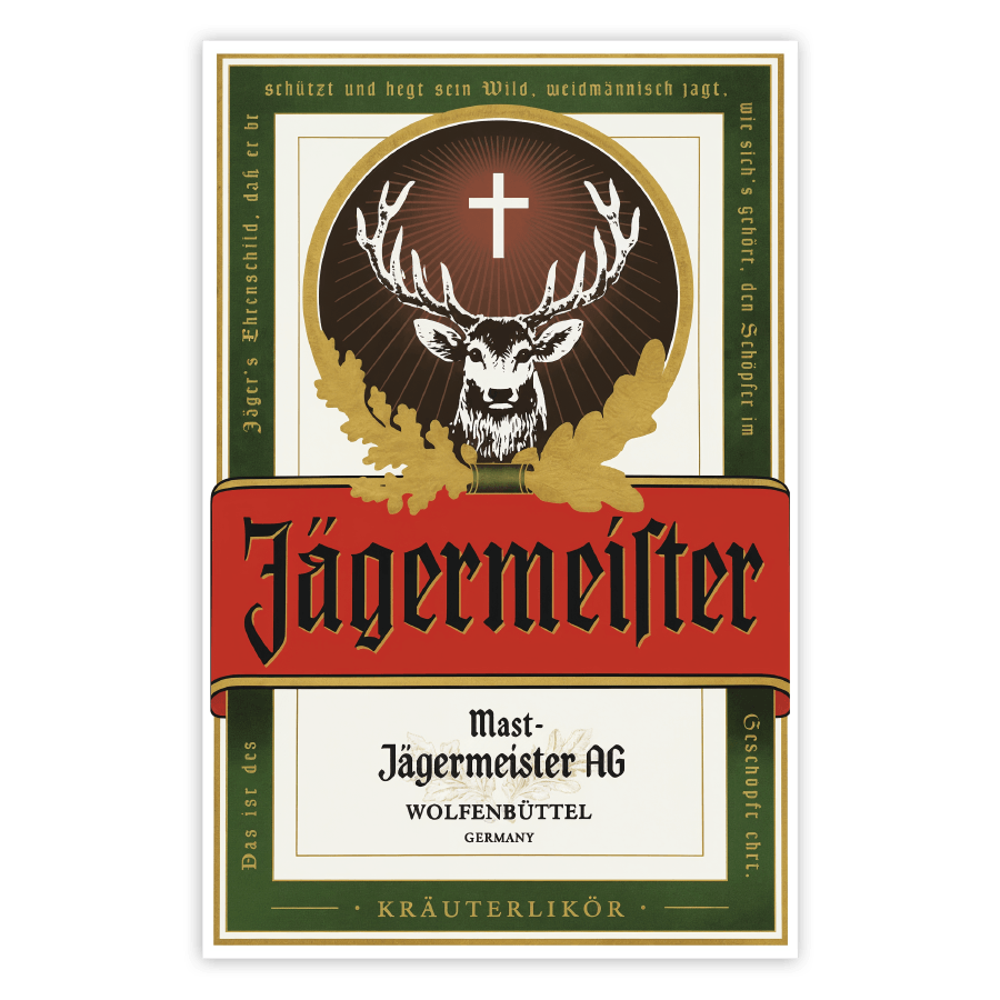 Aufkleber: Jägermeister Etikett