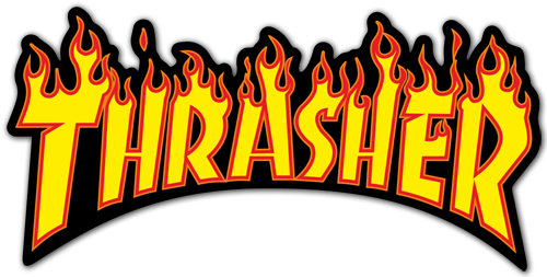 Aufkleber: Thrasher Flaming Logo