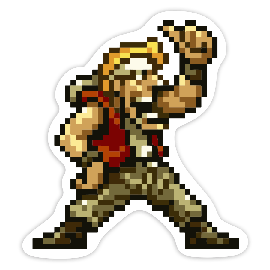 Aufkleber: Marco Rossi Metal Slug Pixel