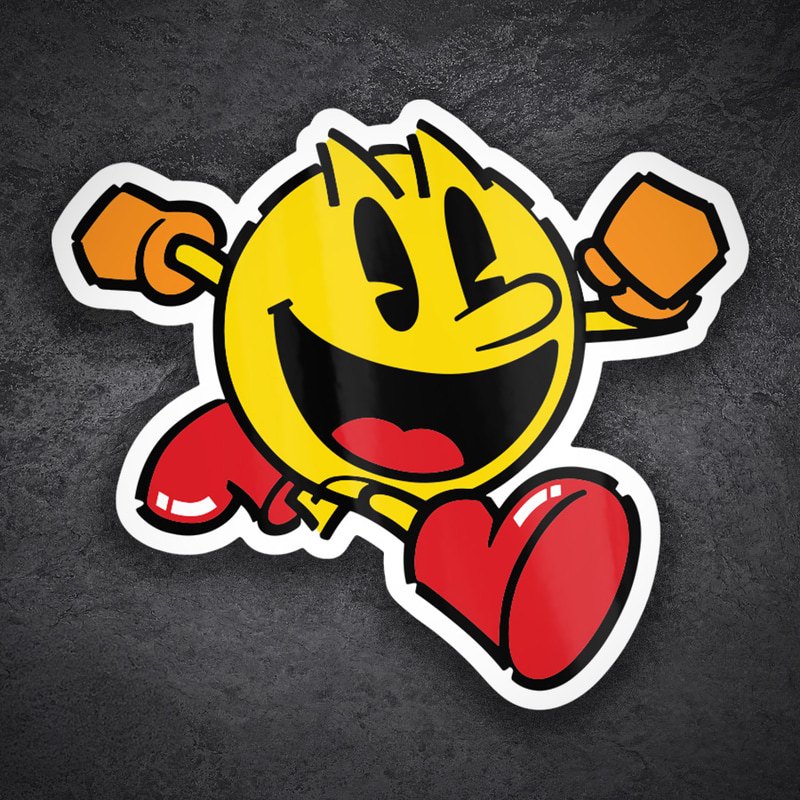 Aufkleber: Klassischer Retro Pac-Man