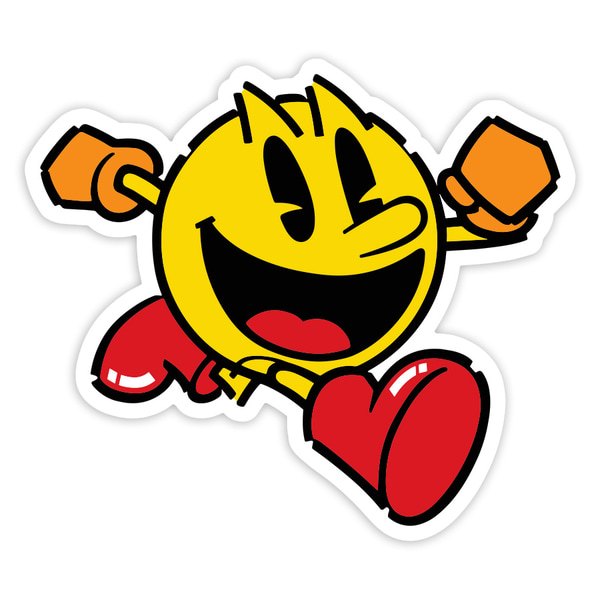 Aufkleber: Klassischer Retro Pac-Man