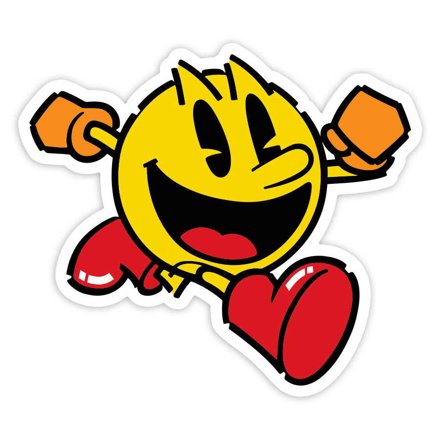 Aufkleber: Klassischer Retro Pac-Man