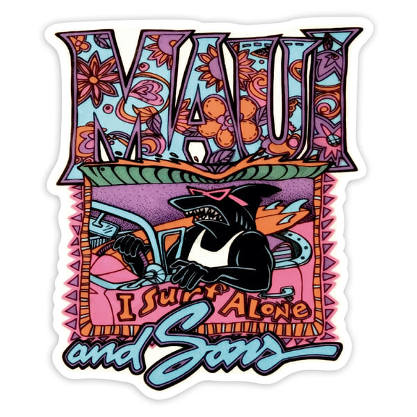Aufkleber: Maui and Sons I Surf Alone