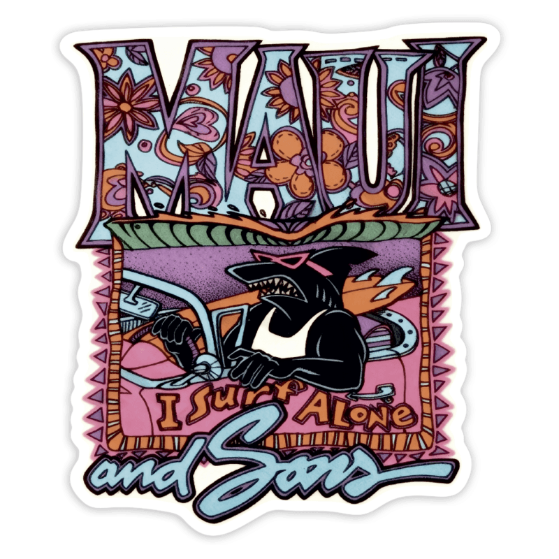 Aufkleber: Maui and Sons I Surf Alone