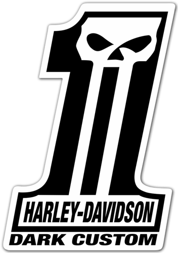 Aufkleber: Harley Davidson #1 Dark Custom
