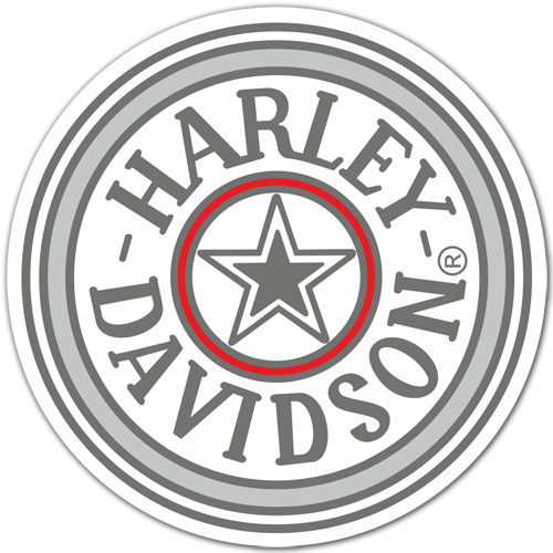 Aufkleber: Harley Davidson Silber