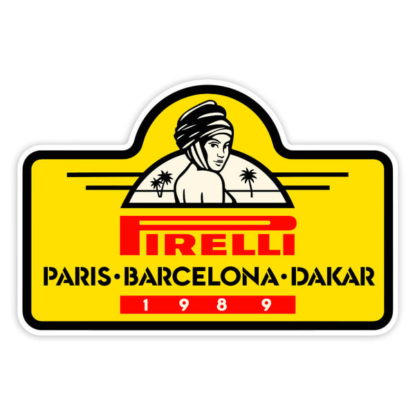 Aufkleber: Pirelli Paris Barcelona Dakar
