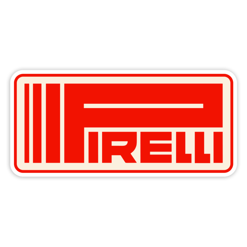 Aufkleber: Klassisches Rotes Pirelli Logo