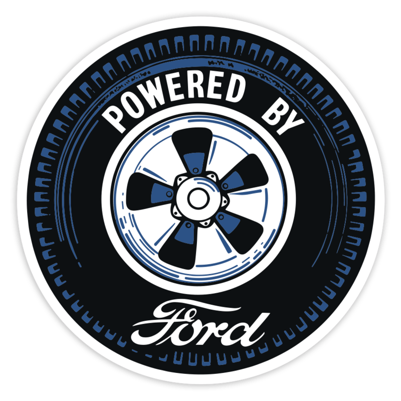Aufkleber: Powered by Ford