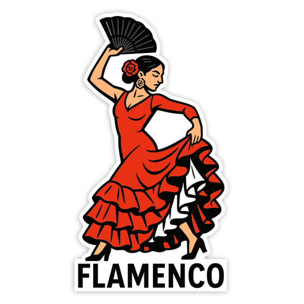 Aufkleber: Flamenco Tänzerin