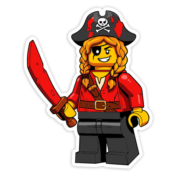 Aufkleber: LEGO Piratin