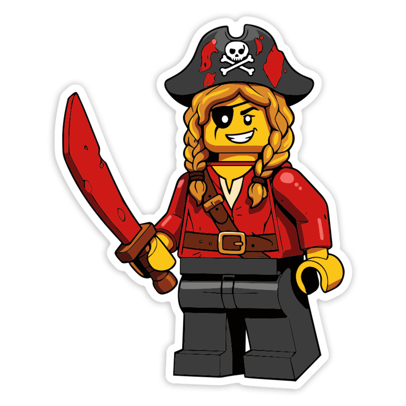 Aufkleber: LEGO Piratin