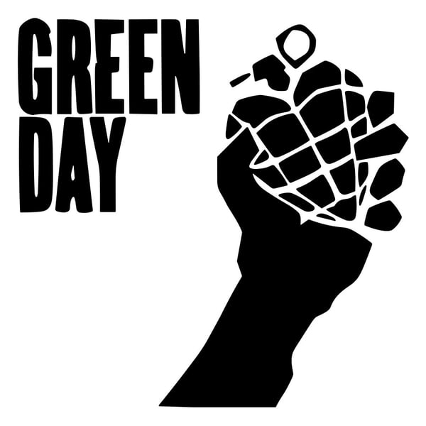 Aufkleber: Green Day Handgranate