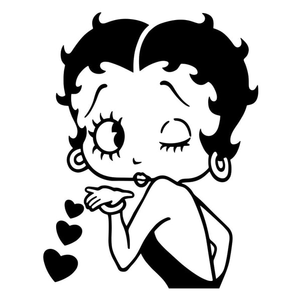 Aufkleber: Betty Boop Bläst einen Kuss