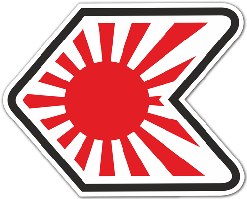 Aufkleber: Japan JDM Rising Sun Badge