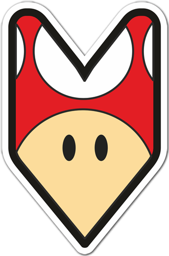 Aufkleber: JDM Red Mushroom Mario Bros