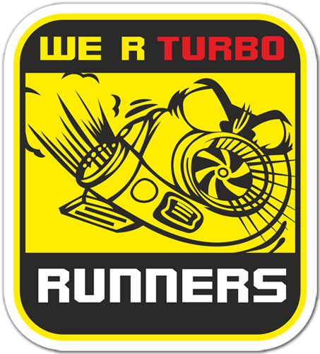Aufkleber: We are Turbo Runners