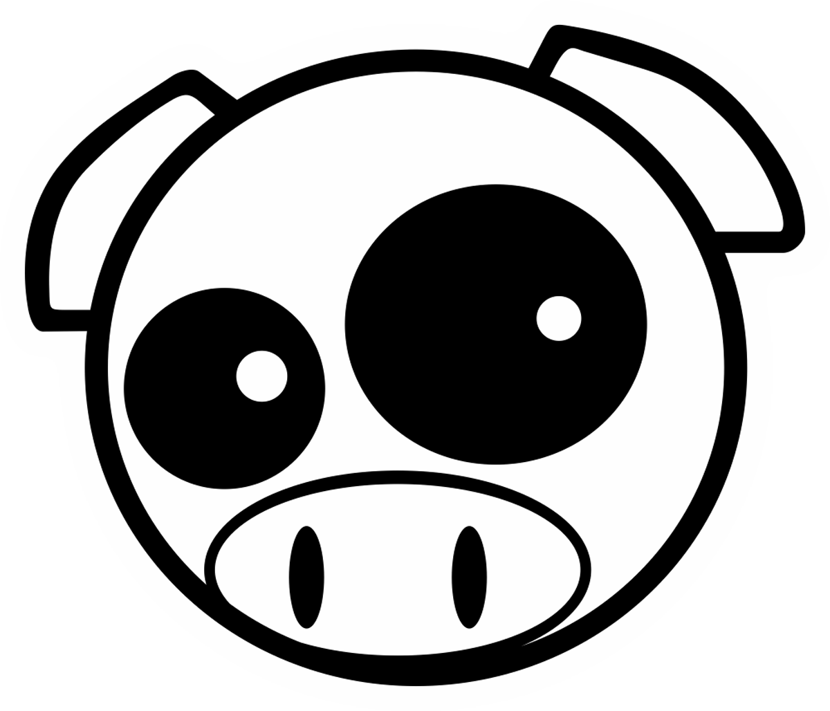 Aufkleber: Subaru Pig Manga Mascot