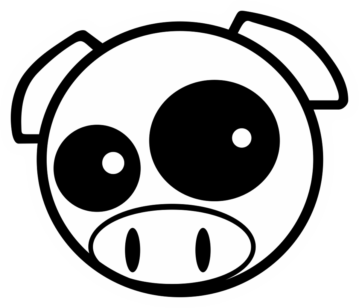 Aufkleber: Subaru Schwein Manga Maskottchen