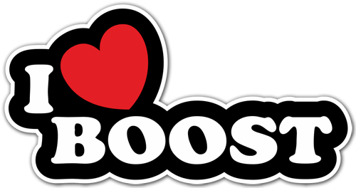 Aufkleber: I love Boost