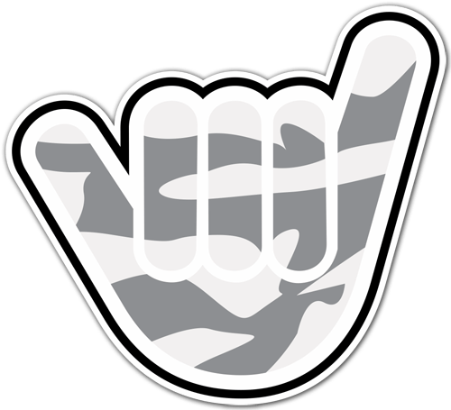 Aufkleber: Camo Shaka