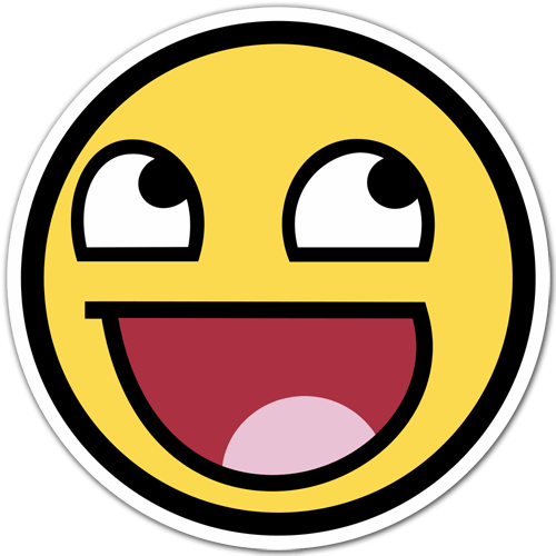 Aufkleber: Meme Smiley 1