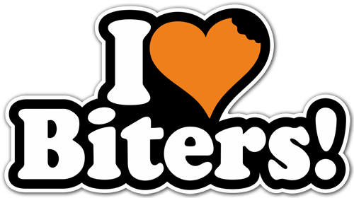 Aufkleber: I love Biters!