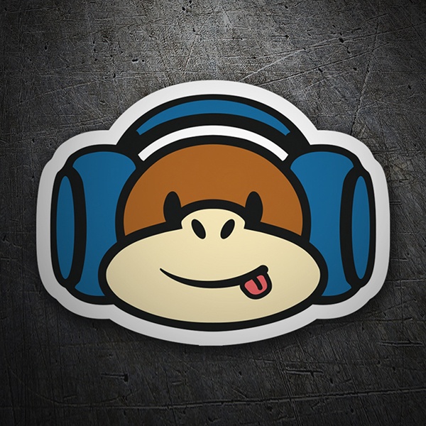 Aufkleber: Monkey Music DJ