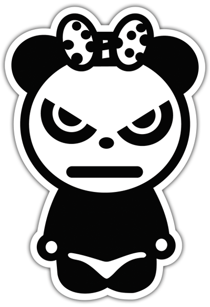 Aufkleber: Wütend-Panda-Bären