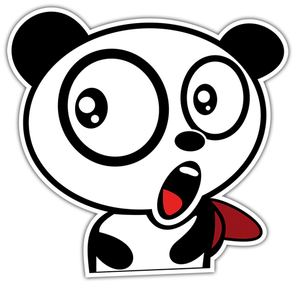 Aufkleber: Überraschender Pandabär