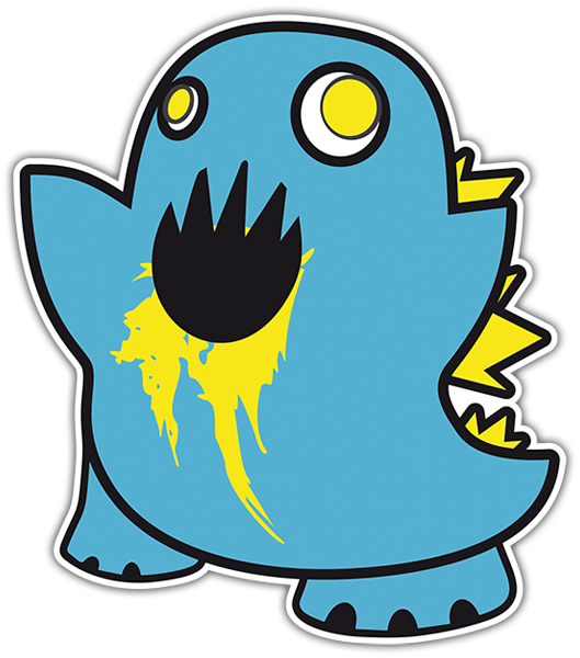 Aufkleber: Blauer Dämon