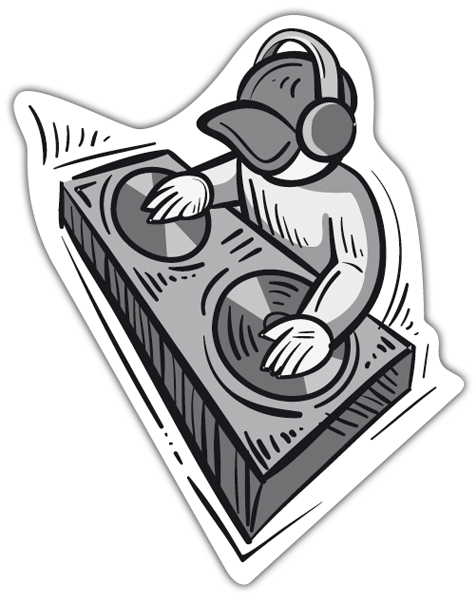 Aufkleber: Bild DJ