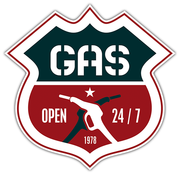 Aufkleber: Open Gas