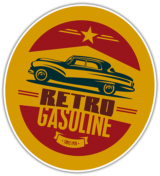 Aufkleber: Retro Gasoline