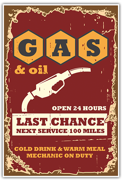Aufkleber: Last Chance Tankstelle