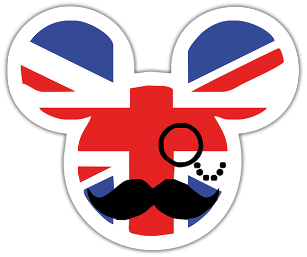 Aufkleber: Großbritannien Micky Maus