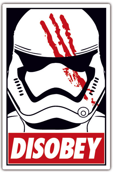 Aufkleber: DisobeyDisobey Finn (Star Wars)