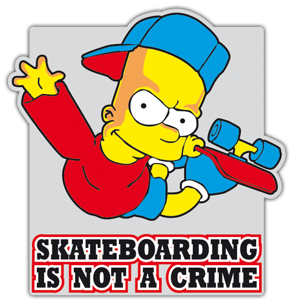 Aufkleber: Bart Simpon skate